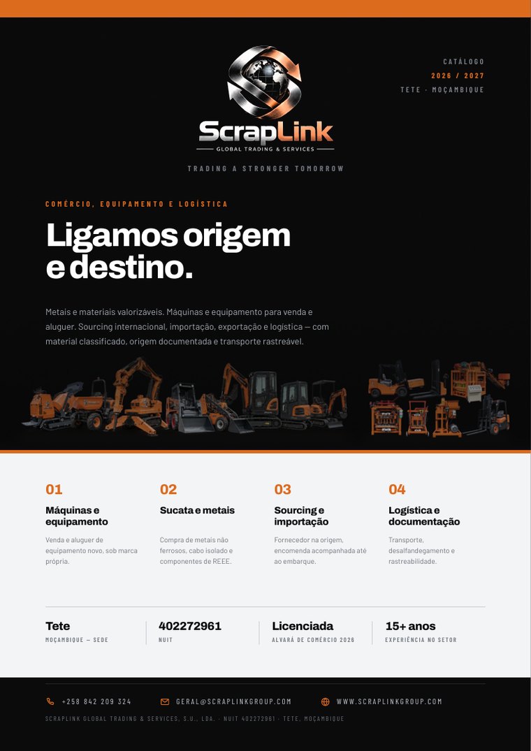 Capa do Catálogo ScrapLink 2026/2027